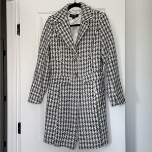 Laundry Houndstooth Coat Black and White